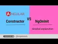 Angular Constructor vs OnInit Angular Life Cycle Hooks