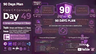 Day 49 - 90 Days Plan C Strings and Arrays Complete Beginner to Professional