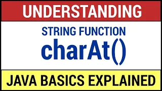 Java String Function - charAt Explained in Details with Example