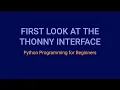 First Look at the Thonny Interface Python Tutorial for Beginners