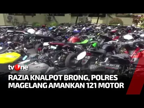 Polres Magelang Razia 121 Motor Knalpot Brong
