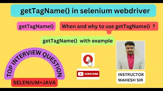 getTagName in selenium getTagName command in selenium - Webdriver gettagname methods
