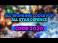 ALL STAR TOWER DEDENSE CODES WORKING