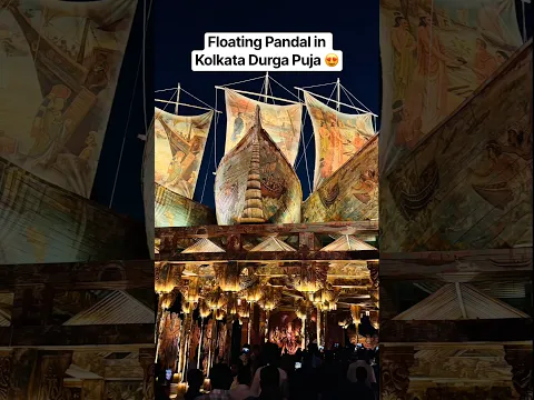 First time in Kolkata Durga Puja 2026 | Floating Pandal Tarun Sangha Beniya Kotha Dum Dum Park