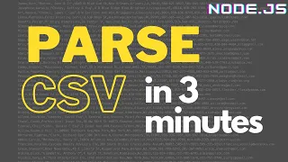 Parse CSV File in Nodejs Simplest Way