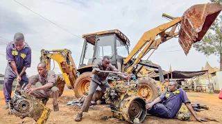 Perkins Engine Overhaul on the Roadside! CAT Backhoe Breakdown