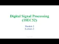 DSP Module2 - 3 18EC52