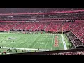 My Seat At Mercedes Benz Stadium For LA Rams vs Atlanta Falcons 232 Row 1 Seat 19