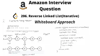 Reverse Linked List Iterative Leetcode 206 Whiteboard Approach Cracking the Coding Interview