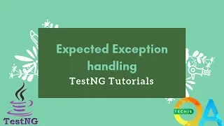 TestNG - Expected Exception Exception handling TestNG Framework