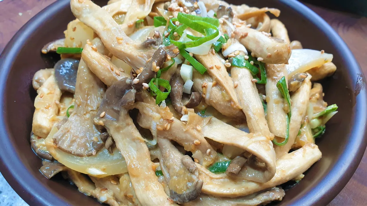 느타리버섯무침