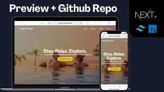 Hotel Landing Page - Next JS 14 Typescript Tailwind CSS Github Public Repo