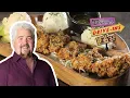 Guy Fieri Tries Hawaiian Garlic Furikake Chicken Diners Drive-ins and Dives Food Network
