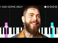 Post Malone - I Had Some Help EASY Piano Tutorial