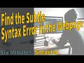 Challenge Spotting a Small Syntax Error in the Markup
