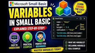 Microsoft Small Basic Variables Explained Beginner Tutorial Learn Variables Step-by-Step