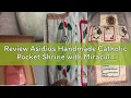 Review Asidius Handmade Catholic Pocket Shrine with Miraculous Medal Catholic Portable Faith Altar