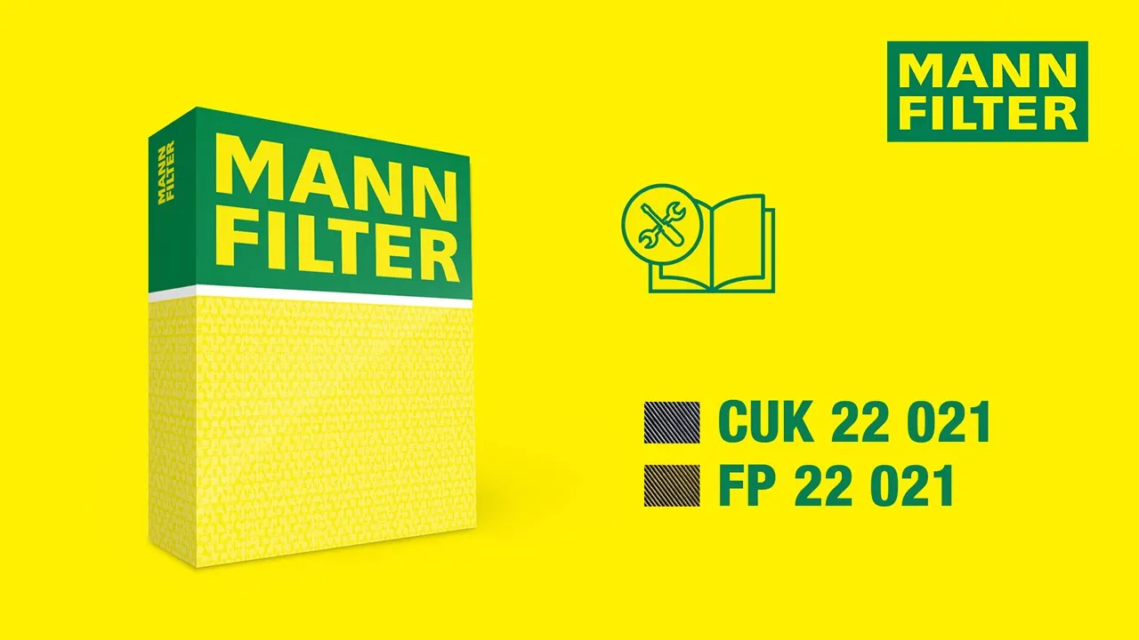 How to change a cabin air filter by MANN-FILTER I CUK 22 021 - FP 22 021