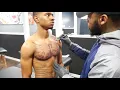 Rell tatts cross with wings on chest