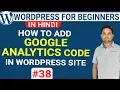 How to Add Google Analytics Code in Wordpress Website WordPress Tutorials