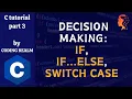 DECISION MAKING - if if-else switch STATEMENTS