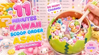 11 MINUTES of KAWAII SCOOP ORDER 💗 SO MANY CHARMS! | ASMR No Talking ✨ Satisfying