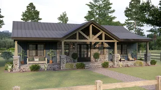 49 x42 15mx13m Country House with 3-Bedroom Simple and Cozy