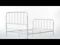 DHP Jenny Lind Metal Bed Frame in White with Elegant Scroll Headboard and Footboard Twin si Reviews