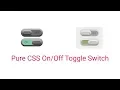 Animated Switch Toggle Button Using Css and Html