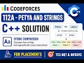 Codeforces 112A - Petya and Strings C Solution String Comparison for Placements TCS NQT