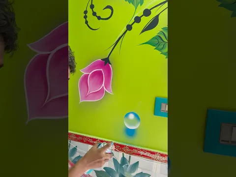 3d bubble wall design painting bedroom 🏡#highlights #trending #vairalvideo