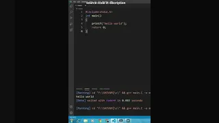 Program to print hello world in C language