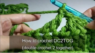 How to crochet - DC2TOG double crochet 2 together double crochet decrease