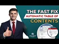 How to Create an AUTOMATIC Table of Contents in Word QUICK METHOD