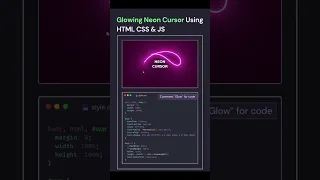 Glowing Neon Cursor Using HTML CSS JavaScript Mind-Blowing Animation