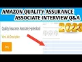 Amazon Quality assurance associate Interview Questions and Answers Online Test Latest 2023