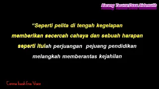 terima kasih guruku ena voice plus teks berjalan lagu perpisahan sekolah 
