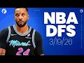 NBA DFS Picks Strategy for 26
