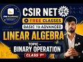 CSIR NET Maths Linear Algebra FREE Class 1 Binary Operation Basic to Advanced