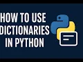 How to use Dictionaries in Python Dictionary Python Programming Python Python for Beginners
