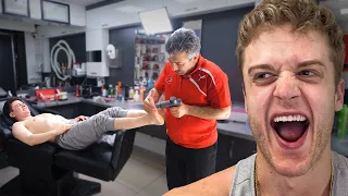 The Funniest Barber Massage Ever.
