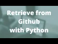 Retrive content from a file in github with Python