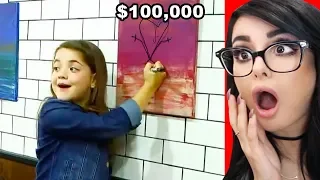 Download Girl DESTROYS Expensive Painting By Drawing on it MP3