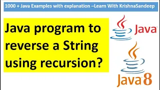 How to reverse a String in java using recursion