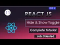 React JS Tutorial in Hindi Toggle or Hide Show