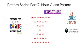 Java Pattern Program Hourglass Pattern Printing Explained in Tamil