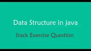 java data structure - Stack exercise