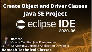 Create Java SE Object and Driver Classes in Eclipse IDE