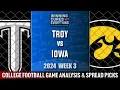 Iowa vs Troy Picks Prediction Against the Spread 2024 College Football Analysis