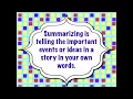 What is a Summary
